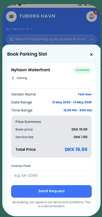 ParkingHub booking flow